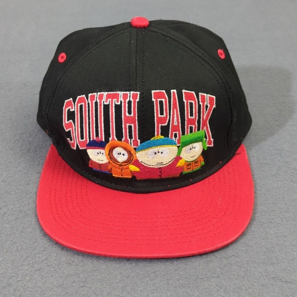 South Park Hat One Size Black Red Snapback Adjustable Cartman Kyle Kenny Stan